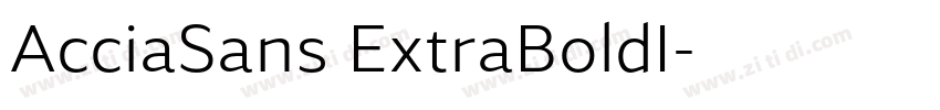 AcciaSans ExtraBoldI字体转换